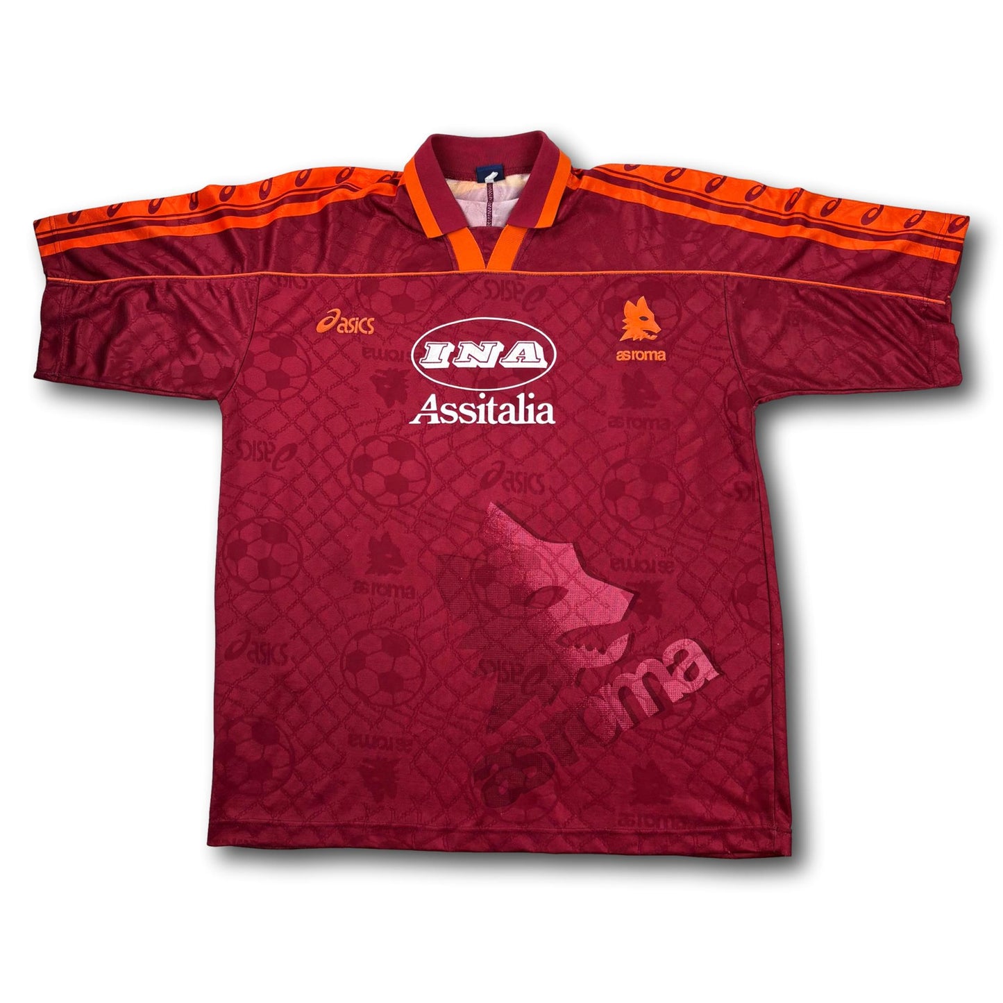 AS Roma - 1995-96 - Home - XL - asics - Totti #20