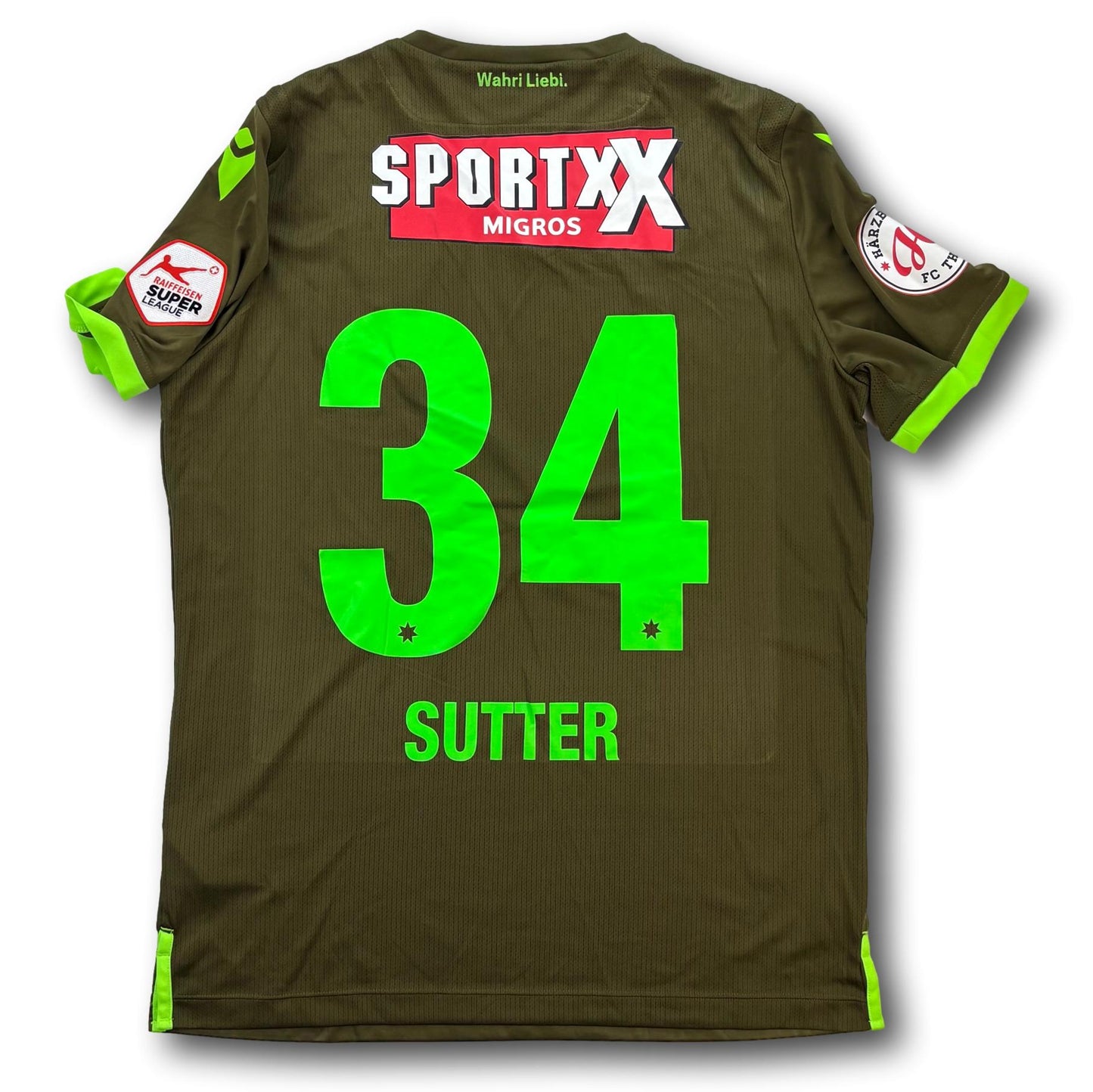 FC Thun - 2020-21 - Matchworn - Auswärts - L - Macron - Sutter #34