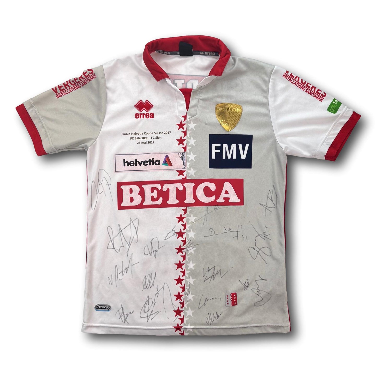 FC Sion - 2016-17 - Matchworn - M - Errea - Carlitos #10 - signiert