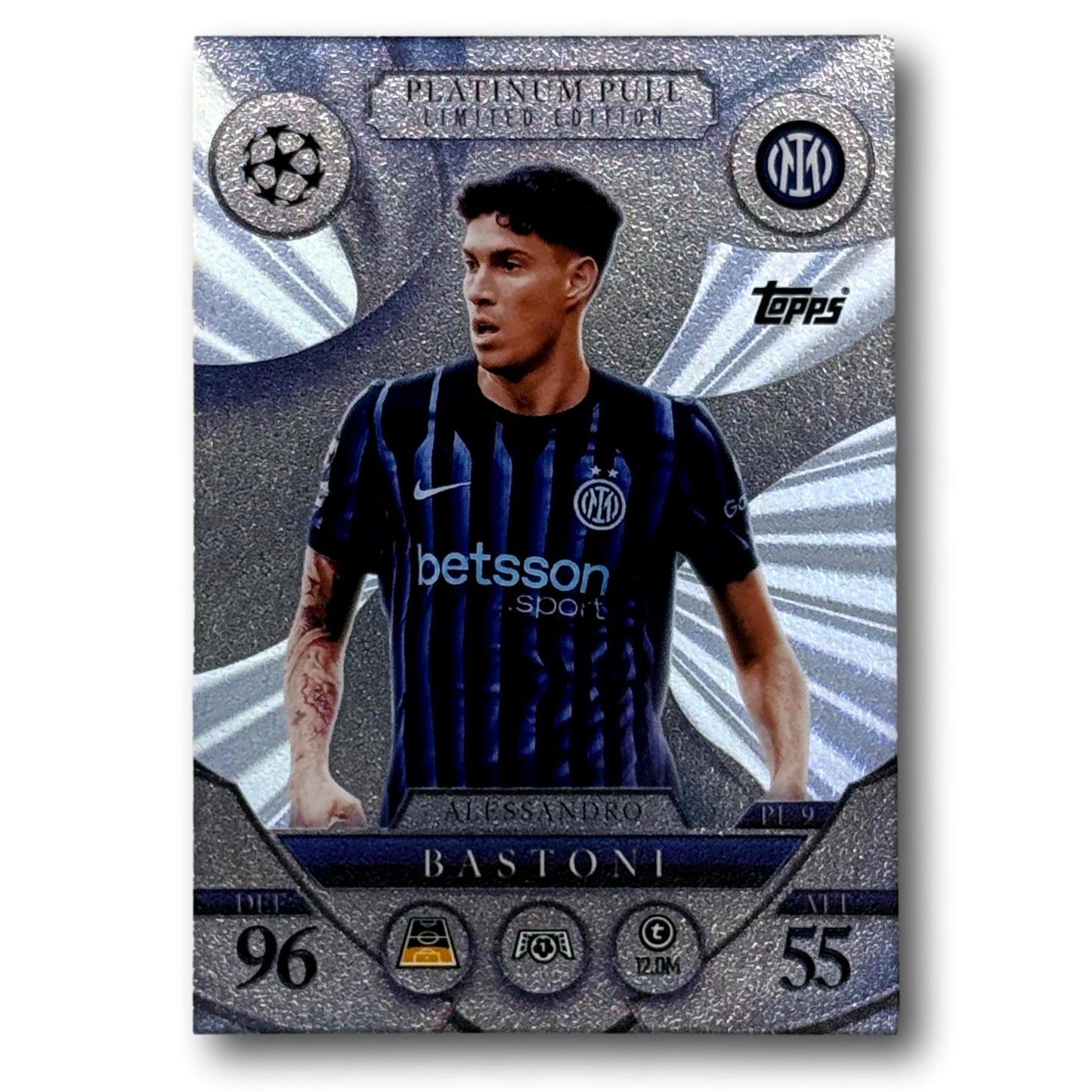 Topps Match Attax 2025/26 - Édition limitée Platinum Pull - Bastoni