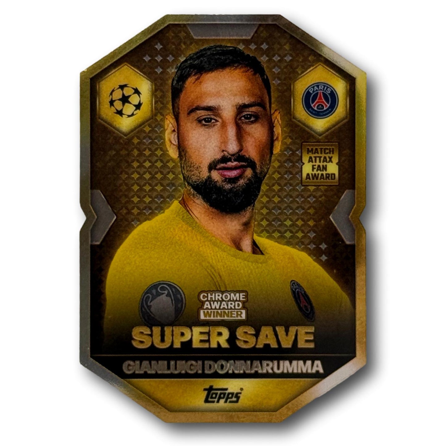 Topps Match Attax 2025/26 - Lauréat du Chrome Award - Super Sauvetage - Gianluigi Donnarumma
