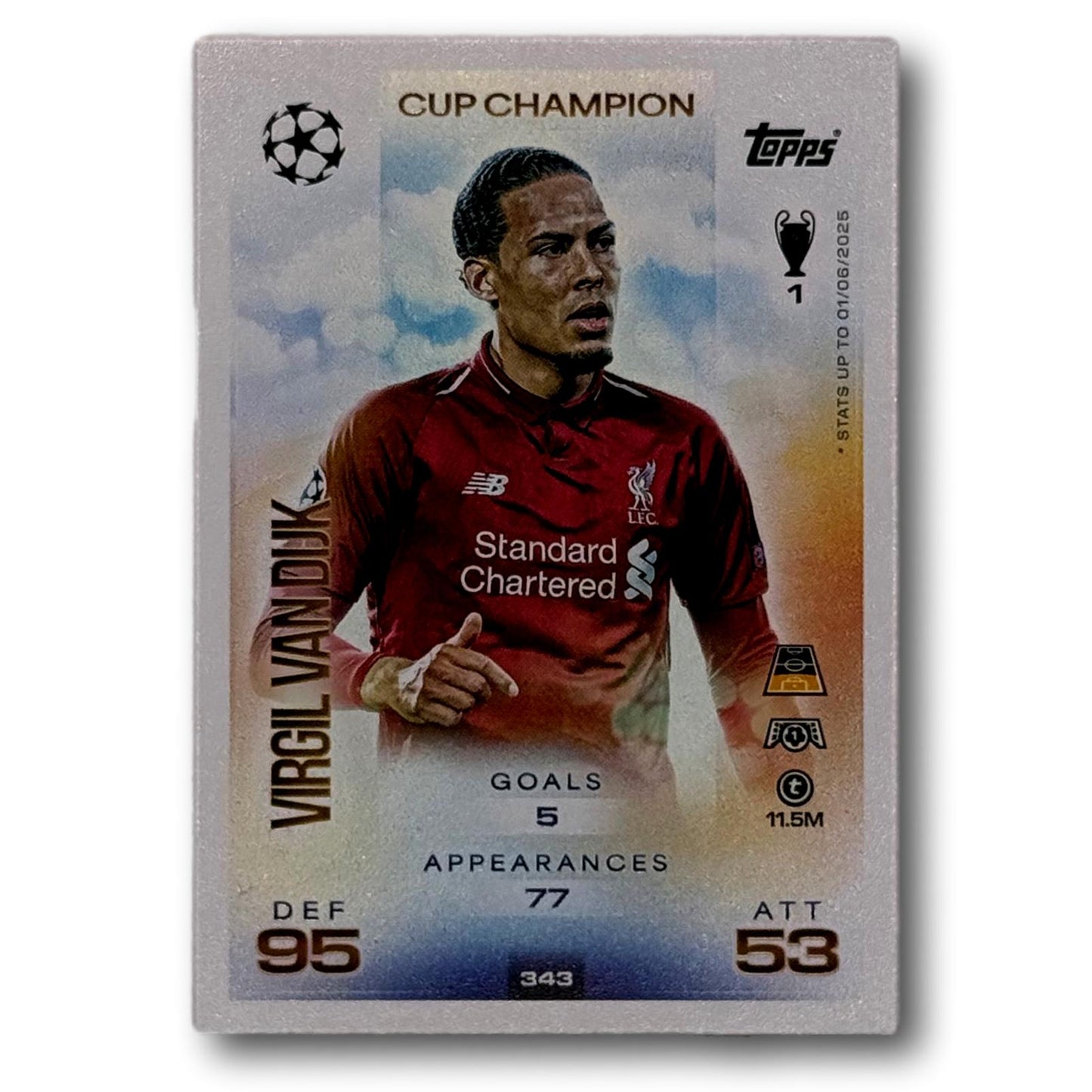 Topps Match Attax 2025/26 - Champion de la Coupe - Virgil van Dijk