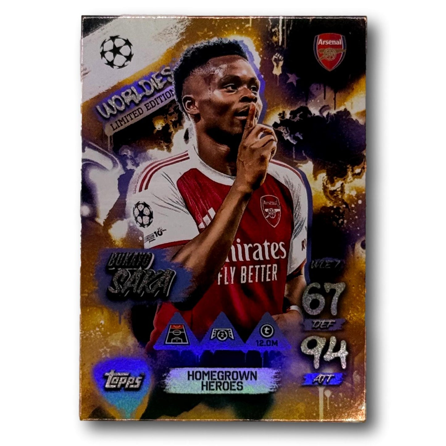 Topps Match Attax 2025/26 - Worldies Édition Limitée - Bukayo Saka