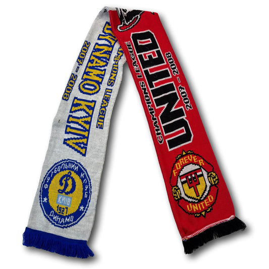 Manchester United contre Dynamo Kiev - Ligue des champions de l'UEFA 2007-2008 - Écharpe de supporter
