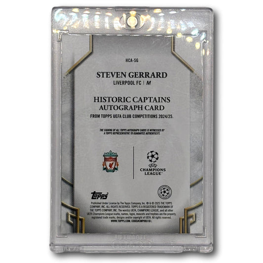 Topps 2024-25 UEFA Club Historic Captains Foilfractors Steven Gerrard AUTO
