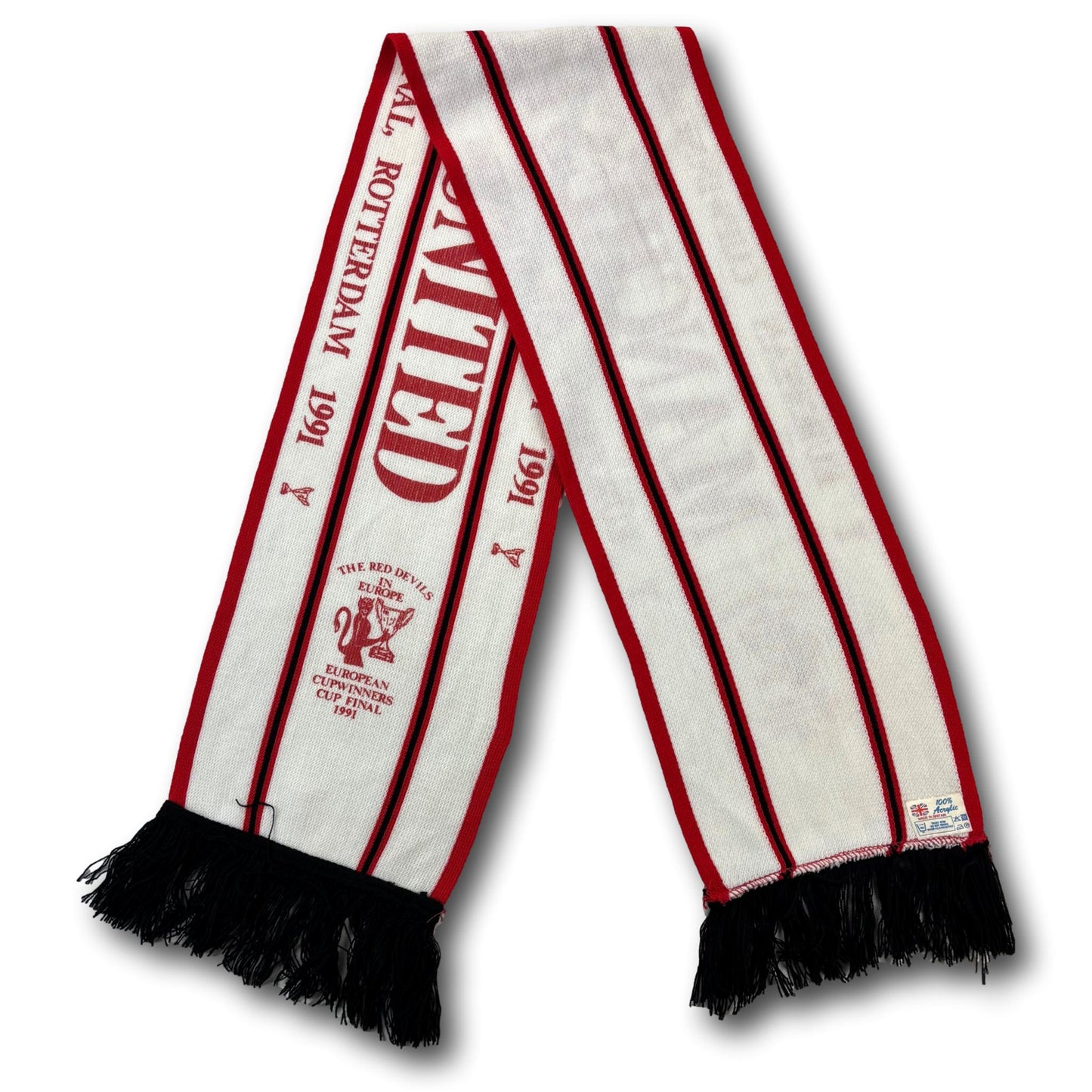 Manchester United - European Cup Winners' Cup 1991 - supporters scarf