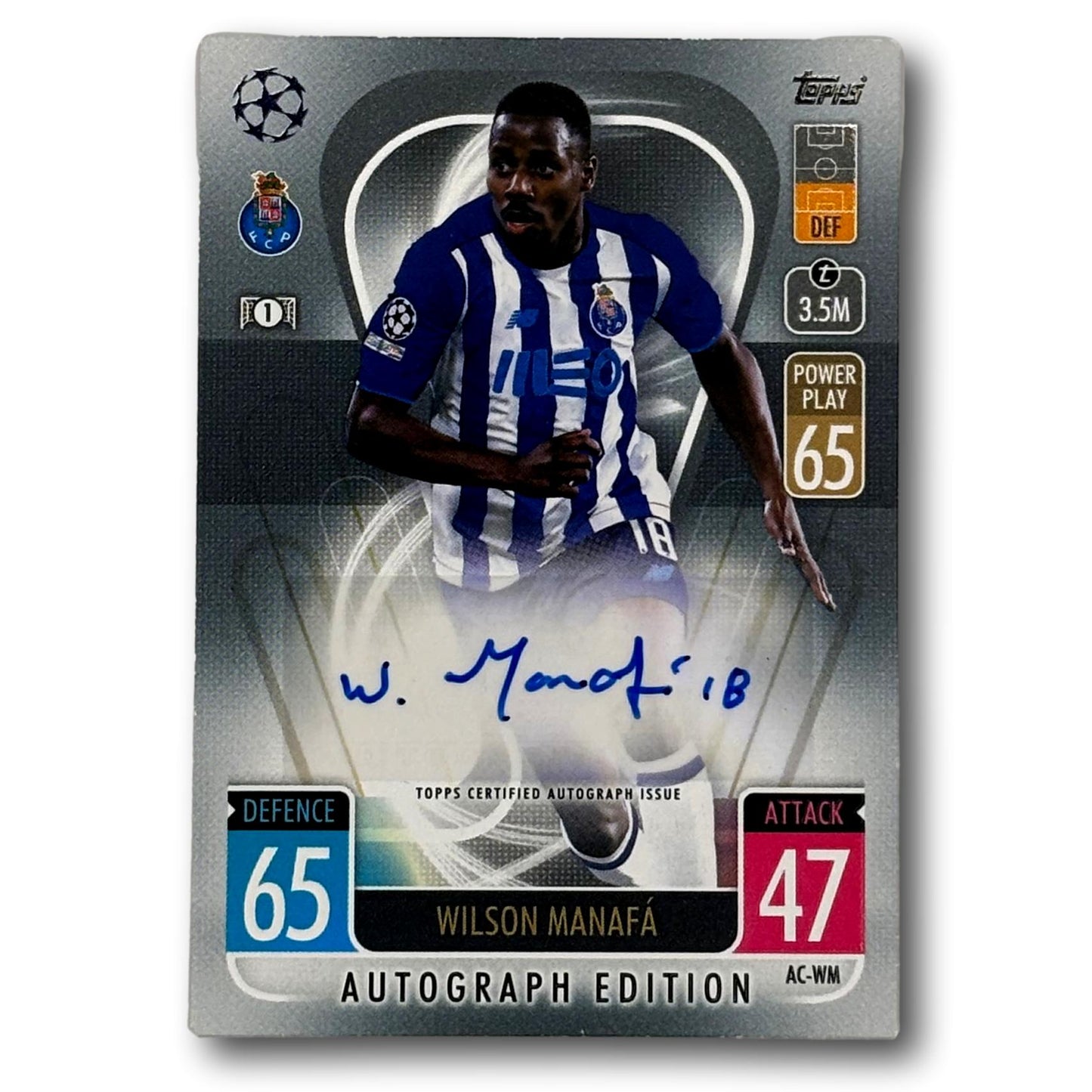 Topps Match Attax 2021/22 - Autograph Edition - Wilson Manafá