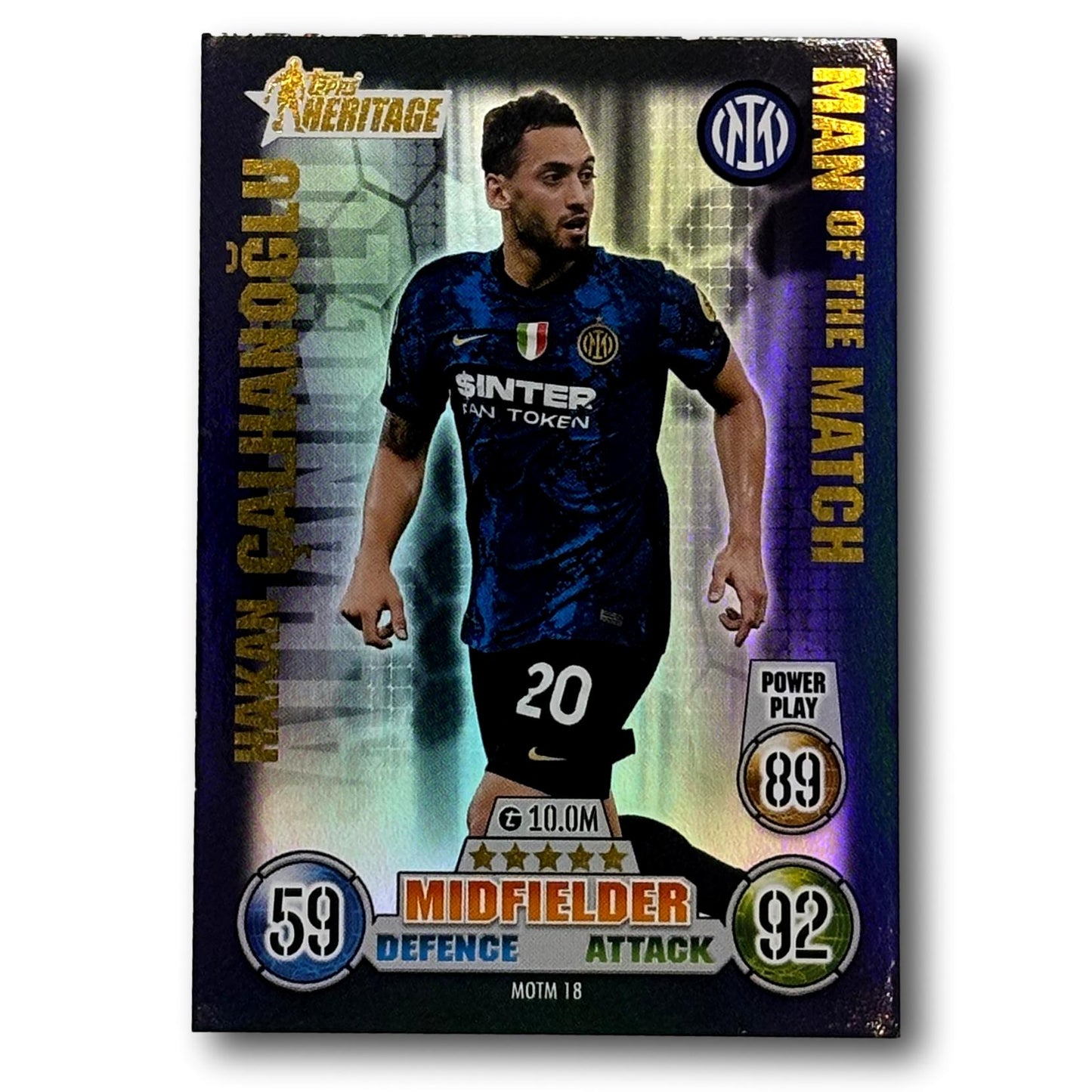 Topps Match Attax 2021/22 Heritage - Homme du match / Milieu de terrain - Hakan Çalhanoğlu