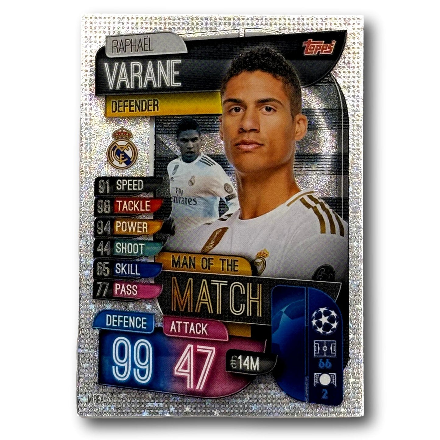 Topps Match Attax 2019/20 - Homme du match / Défenseur - Raphaël Varane