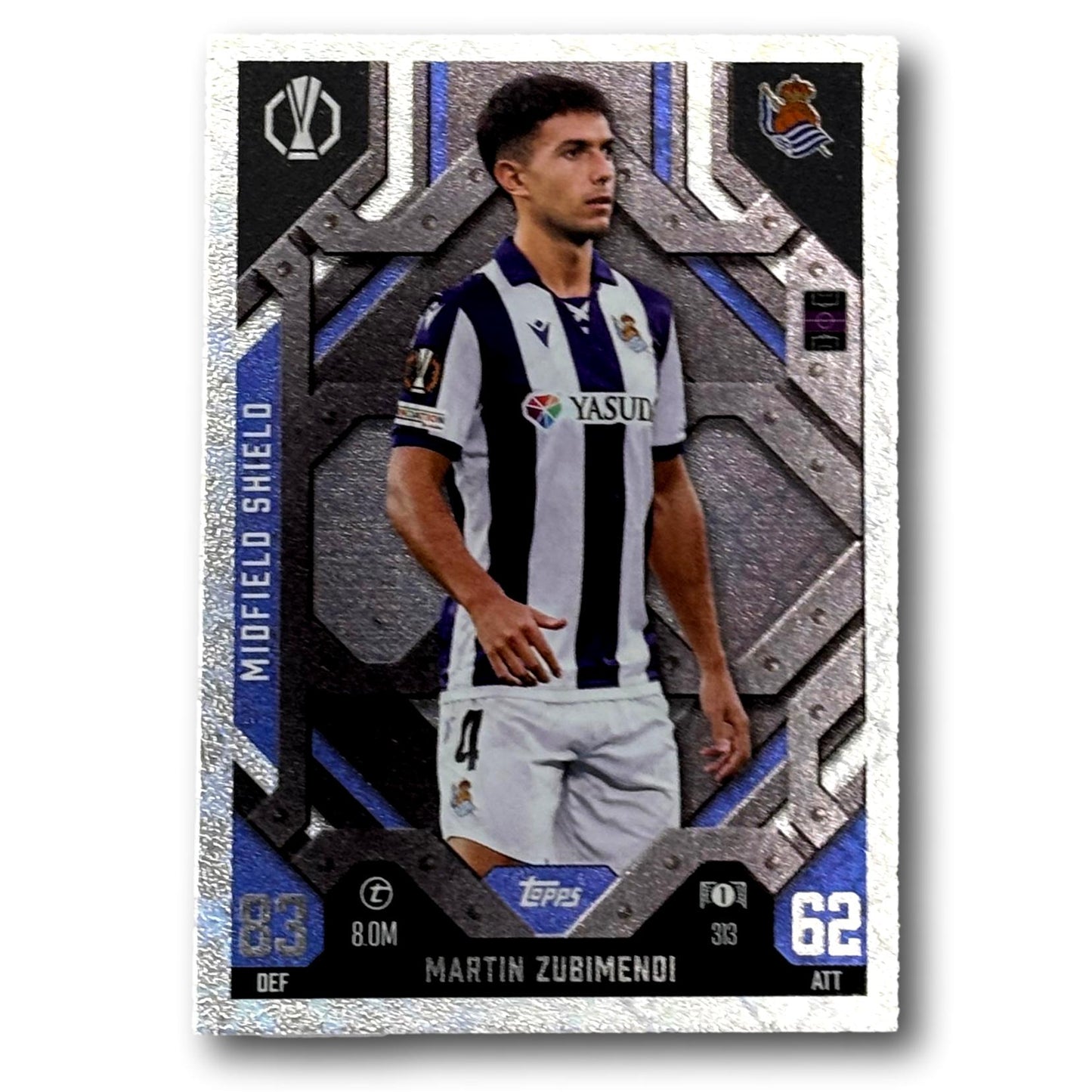 Topps Match Attax 2024/25 - Bouclier de milieu de terrain - Martin Zubimendi
