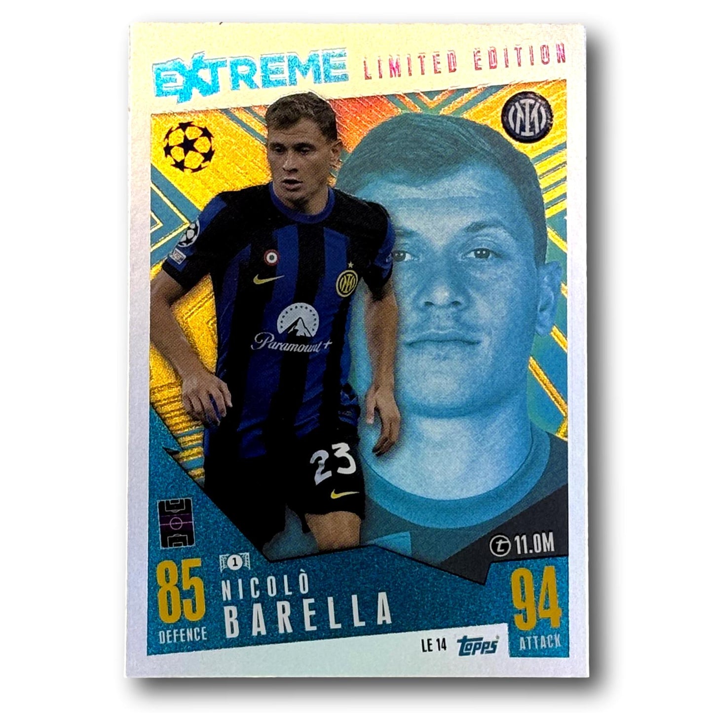 Topps Match Attax 2023/24 - Édition Limitée Extrême - Nicolò Barella