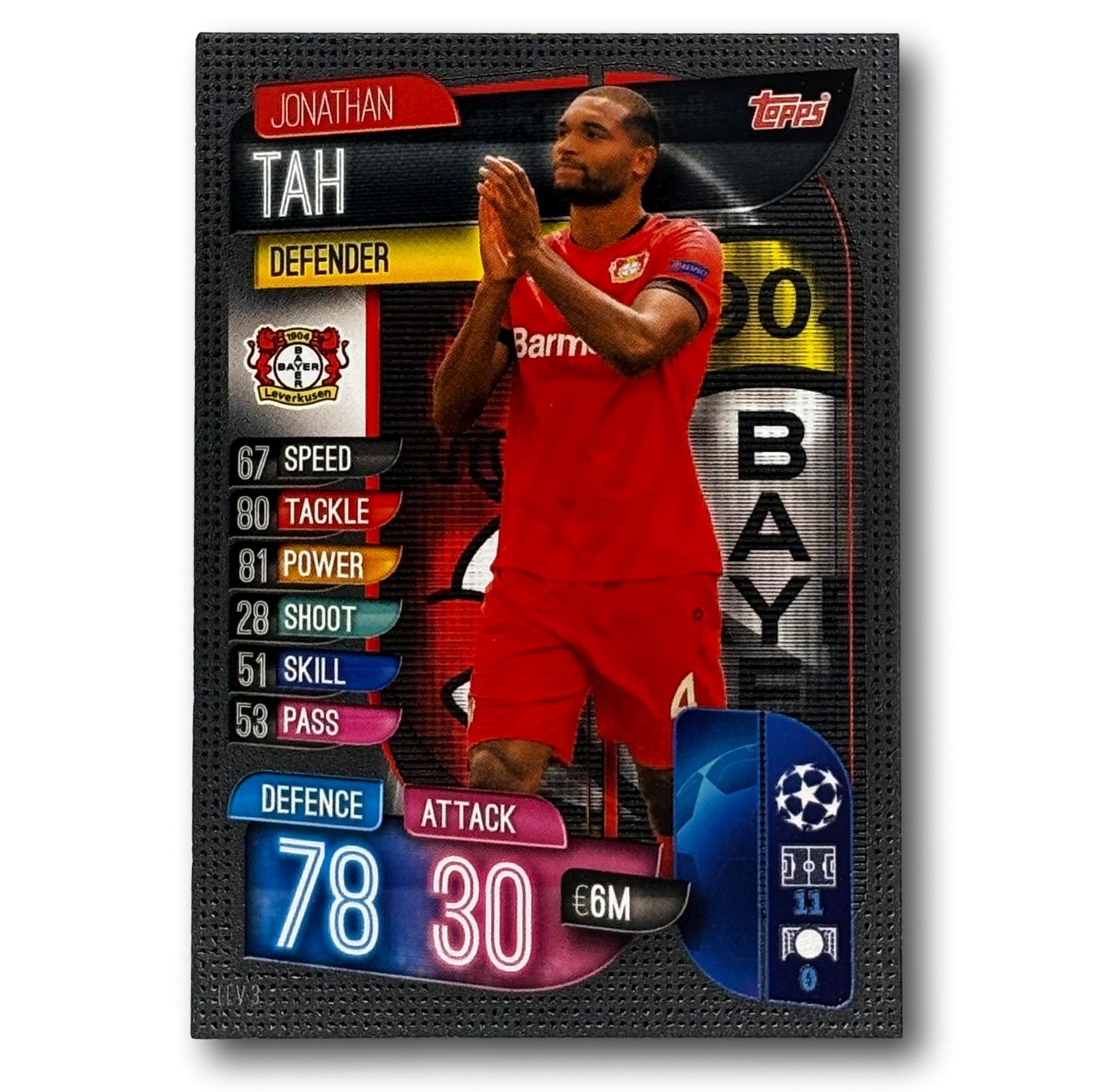 Topps Match Attax 2019/20 - Défenseur - Jonathan Tah