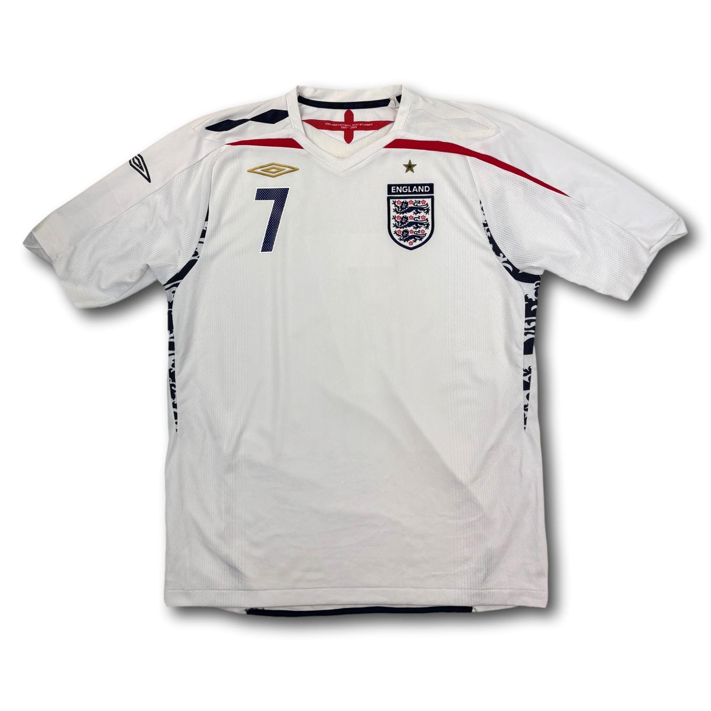 Angleterre - 2007-09 - Domicile - L - Umbro - Beckham n°7