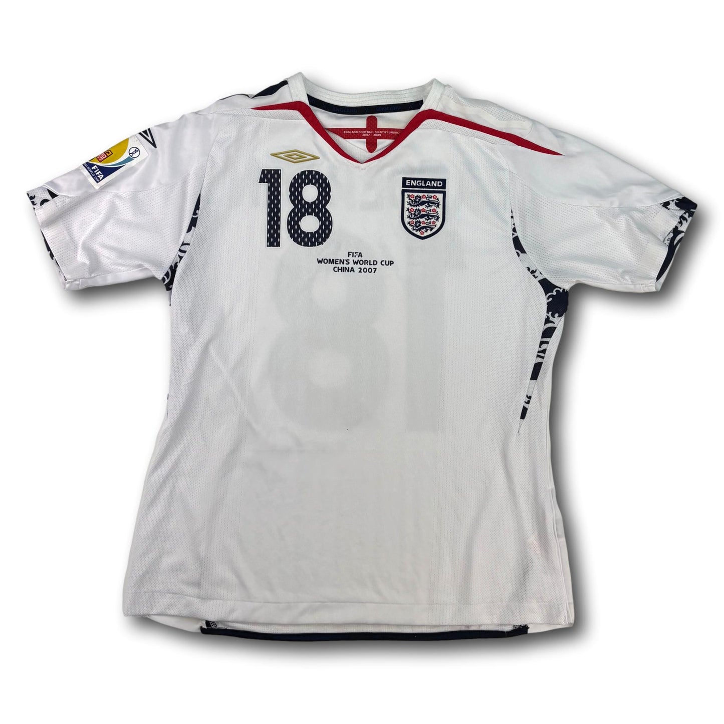 Angleterre - 2007-08 - Maillot porté à domicile - S - Umbro - Sanderson #18