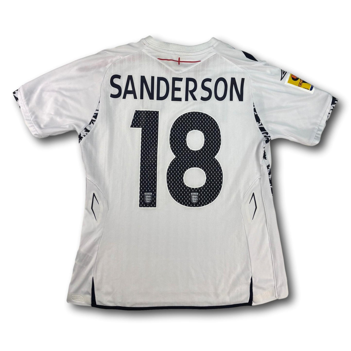 Angleterre - 2007-08 - Maillot porté à domicile - S - Umbro - Sanderson #18