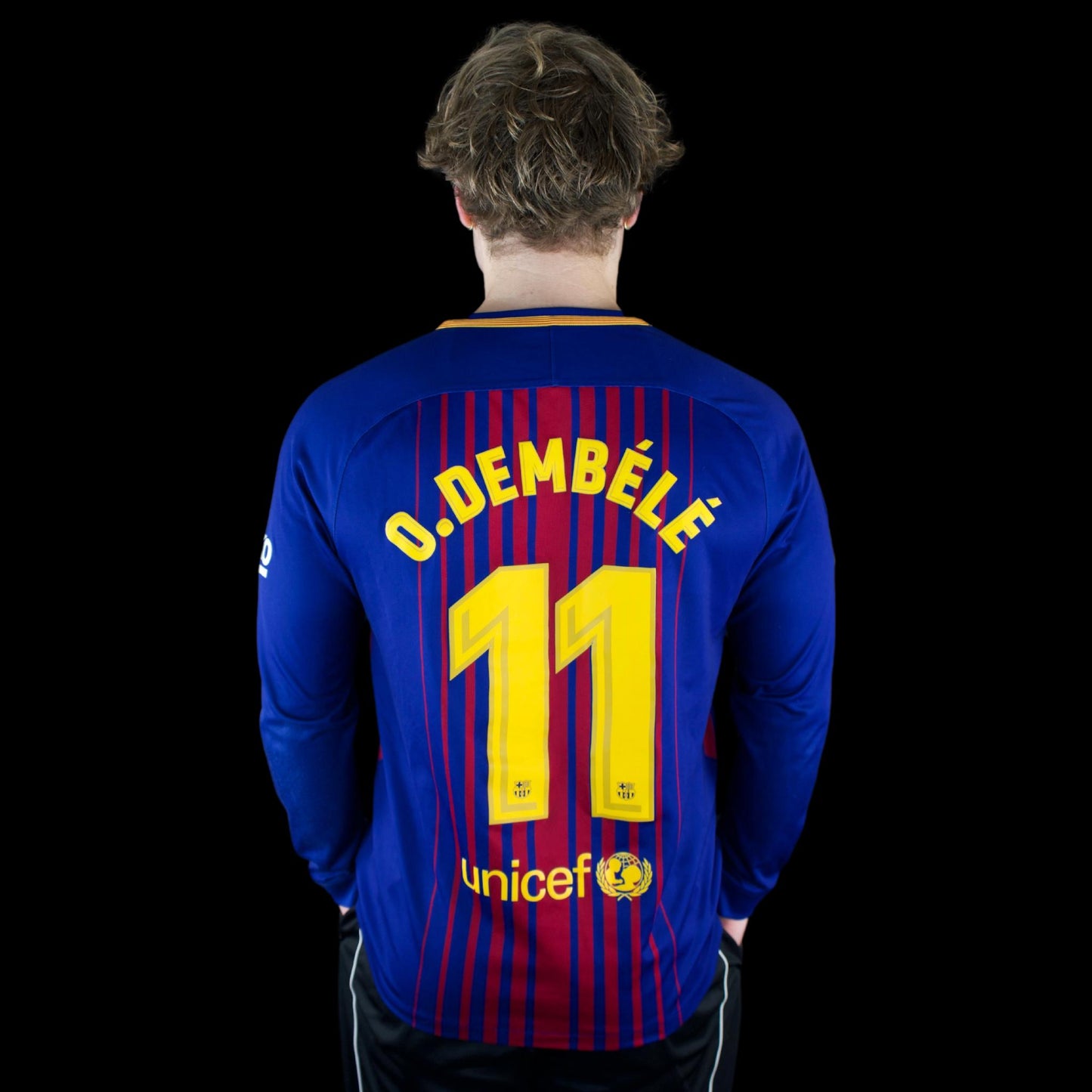 FC Barcelona - 2017-18 - Home - L - Nike - O. Dembélé #11