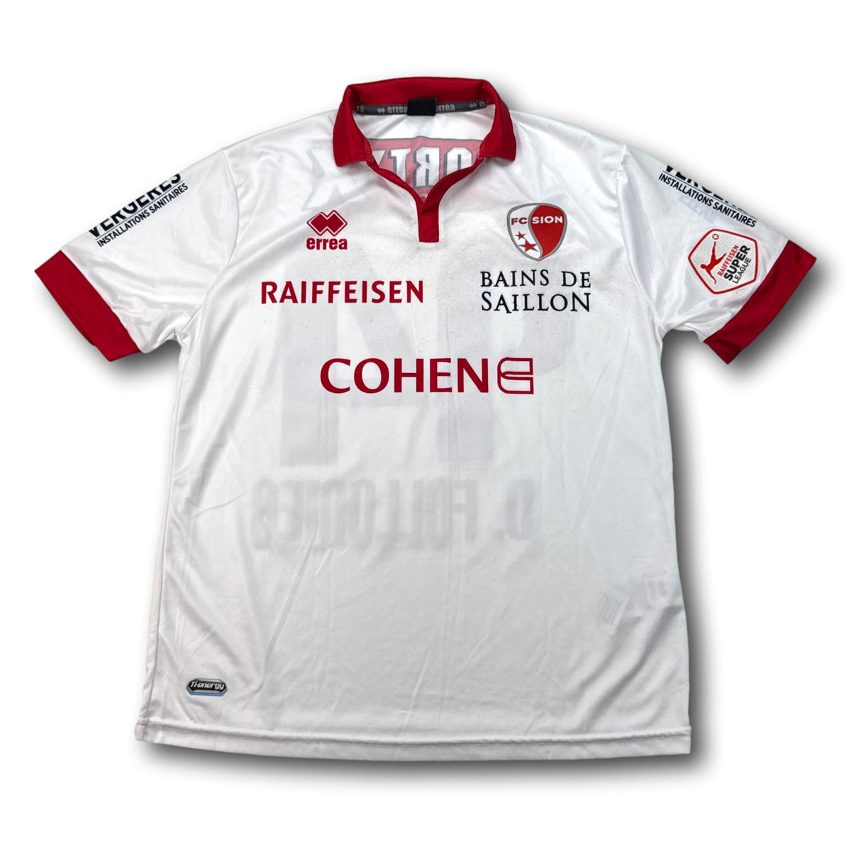 FC Sion - 2015-16 - Match-worn - Away - M - Errea - D. Follonier #94