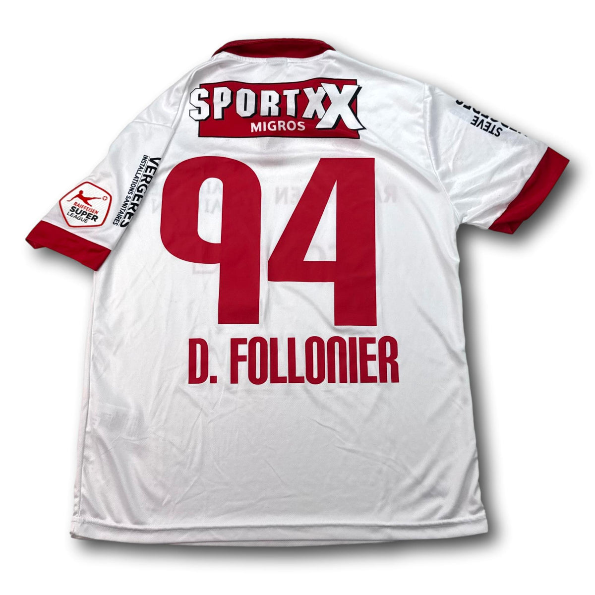 FC Sion - 2015-16 - Match-worn - Away - M - Errea - D. Follonier #94