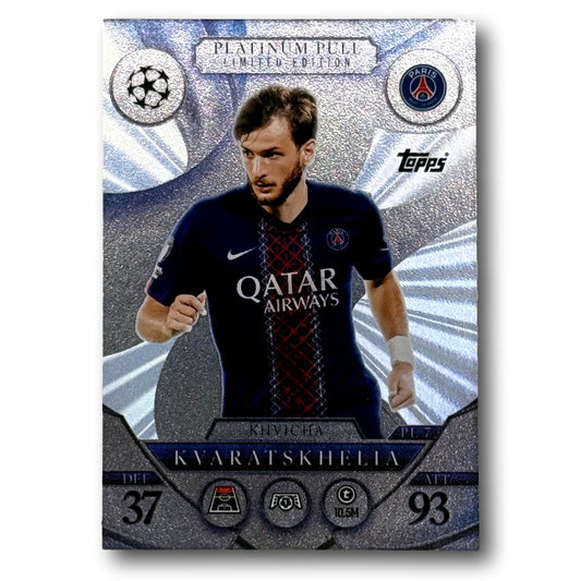Topps Match Attax 2025/26 - Platinum Pull Limited Edition - Kvaratskhelia