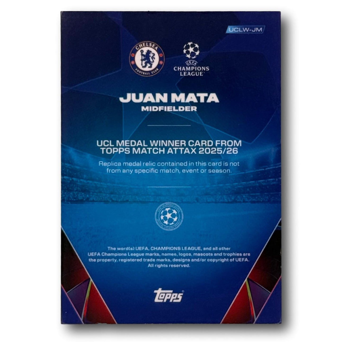Topps Match Attax 2025/26 - Relique du vainqueur de la Ligue des champions - Juan Mata