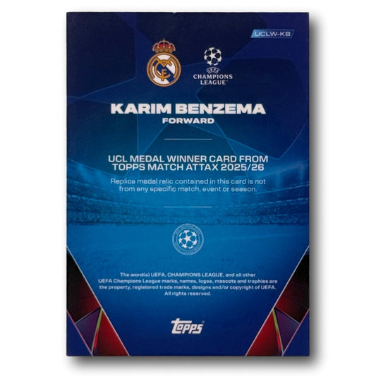 Topps Match Attax 2025/26 - UCL Medal Winner Relic - Karim Benzema