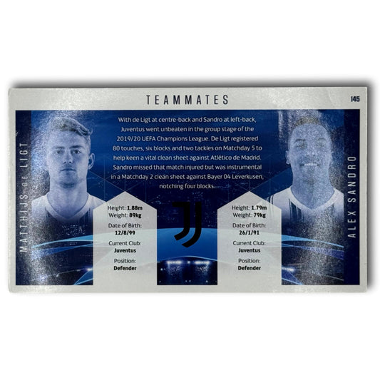 Topps UEFA Best of the Best 2020/21 - Teammates - Alex Sandro &amp; Matthijs de Ligt