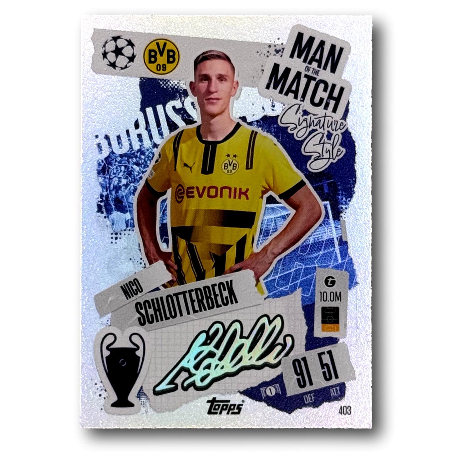 Topps Match Attax 2024/25 - Man of the Match / Signature Style - Nico Schlotterbeck