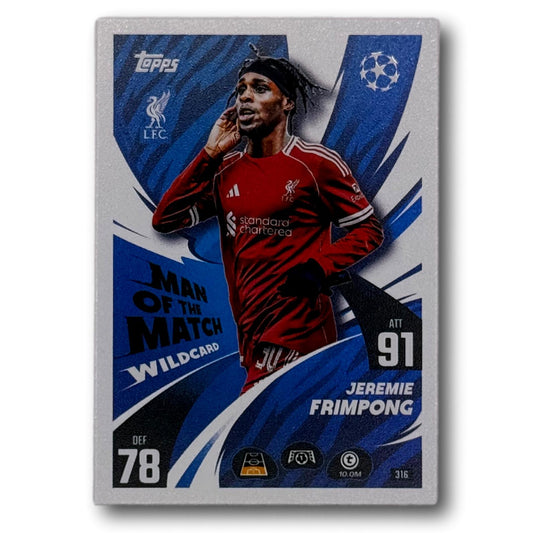 Topps Match Attax 2025/26 - Man of the Match - Jeremie Frimpong
