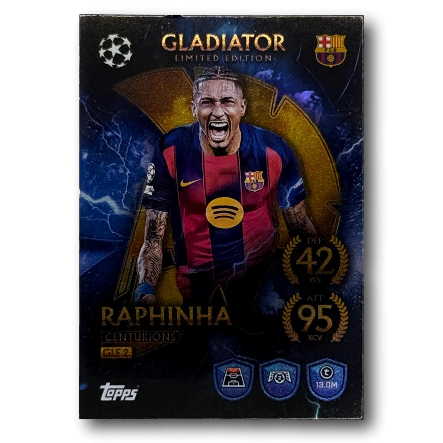 Topps Match Attax 2025/26 - Gladiator Édition Limitée - Raphinha