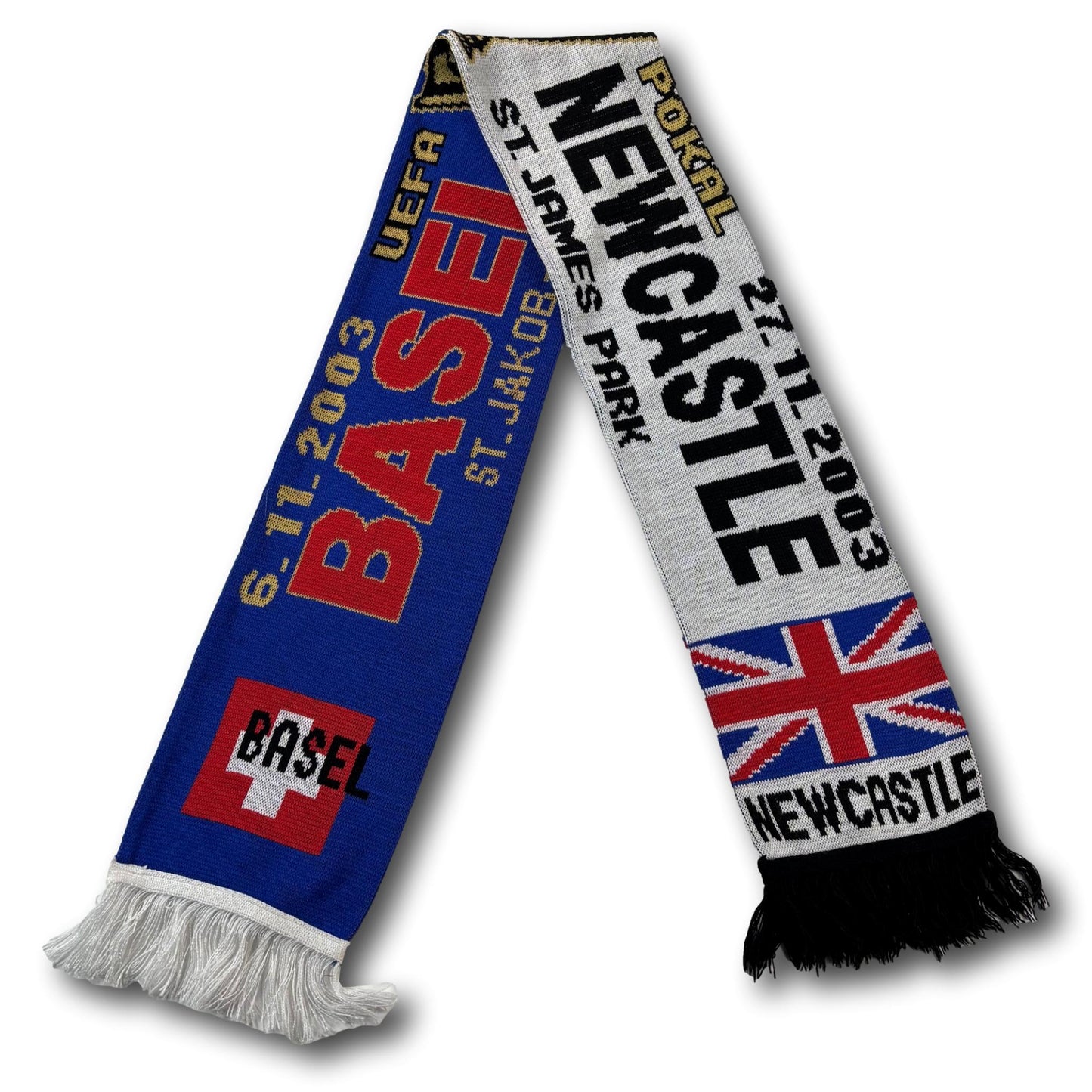Newcastle United / FC Basel - UEFA Champions League 2003 - Supporter's scarf
