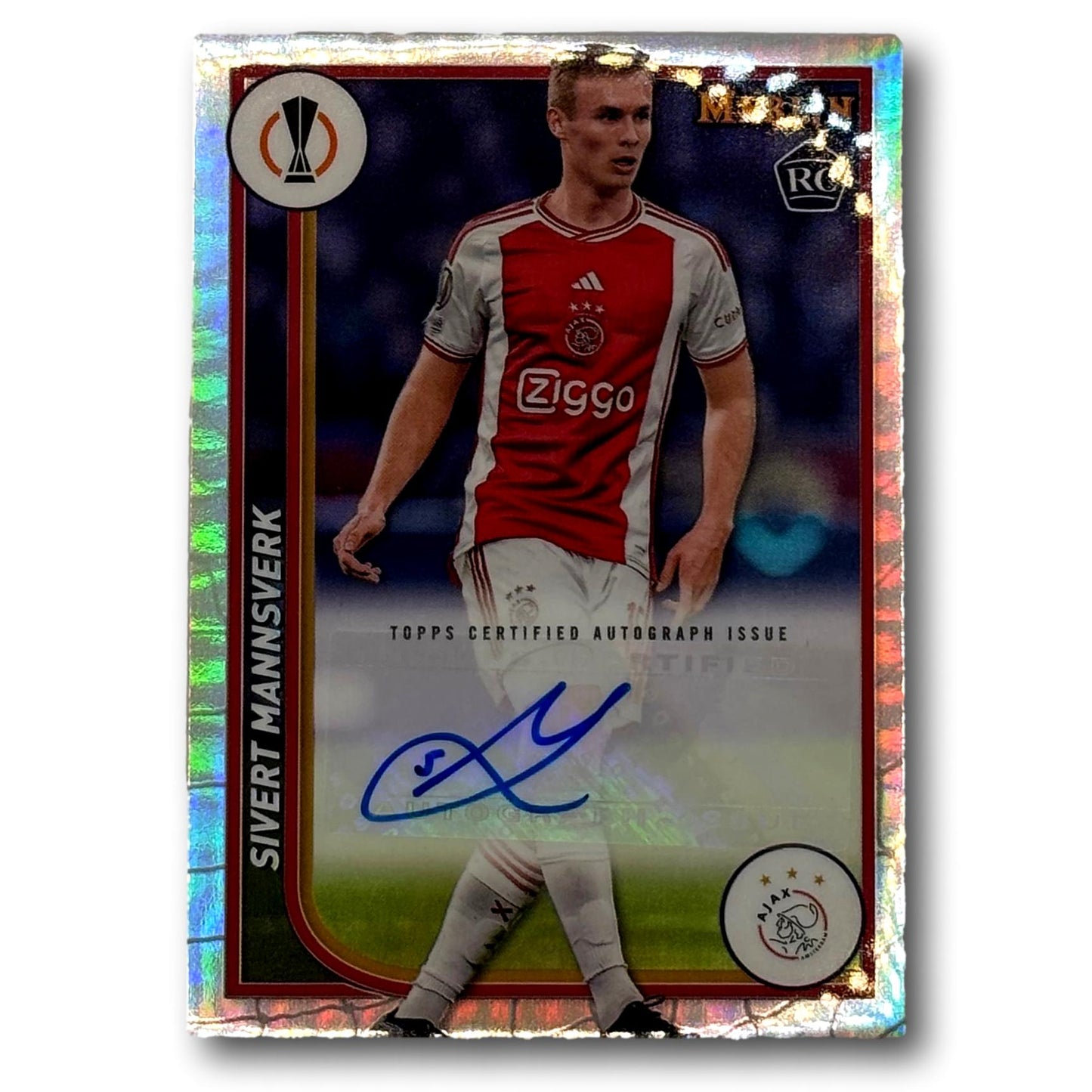 Topps Merlin UEFA 2023/24 - Numéro d'autographe / Carte de recrue - Sivert Mannsverk
