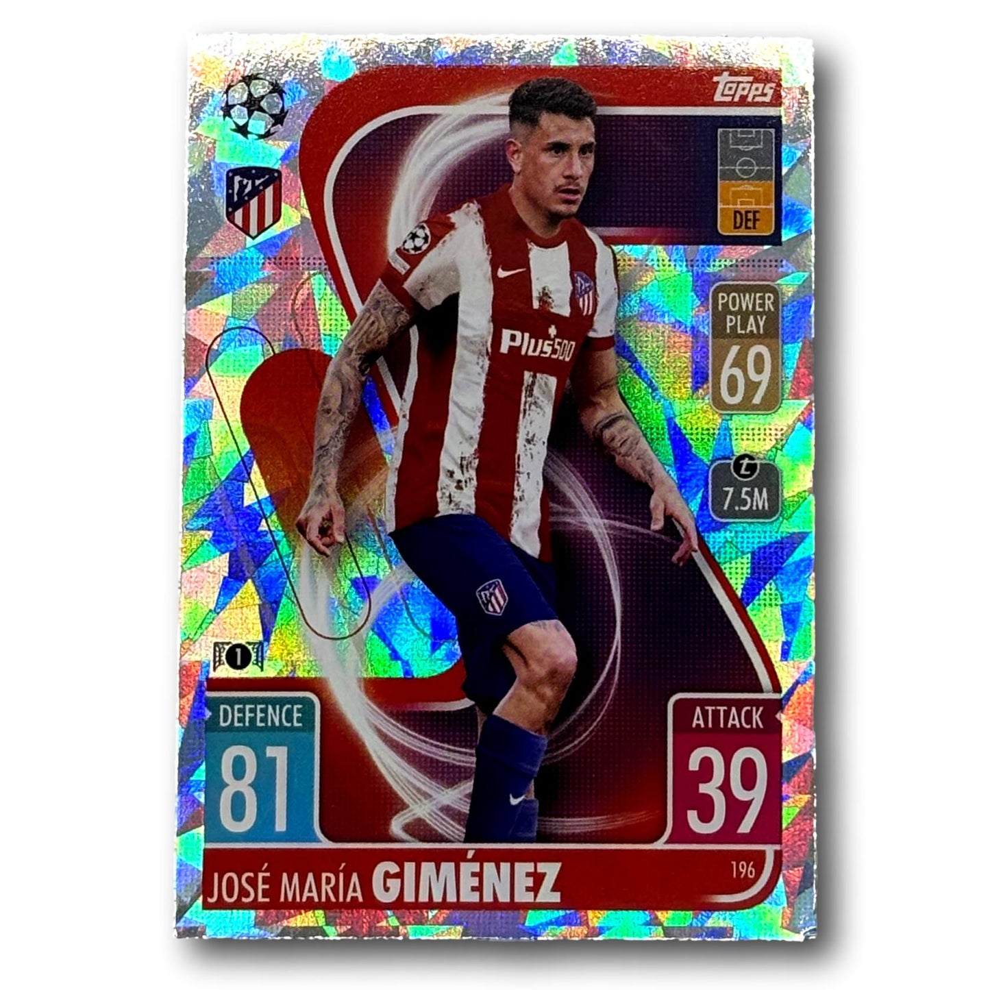 Topps Match Attax 2021/22 - Crystal Parallel - José María Giménez