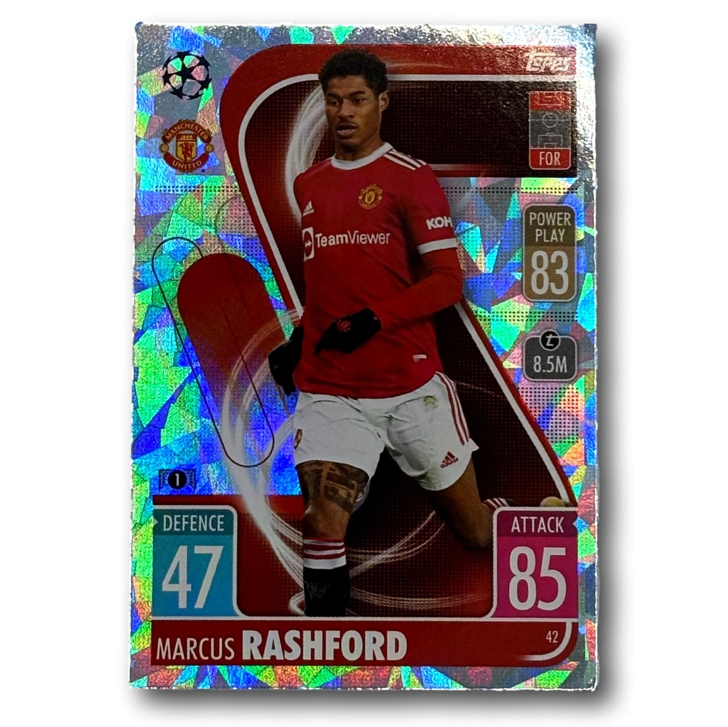 Topps Match Attax 2021/22 - Crystal Parallel - Marcus Rashford