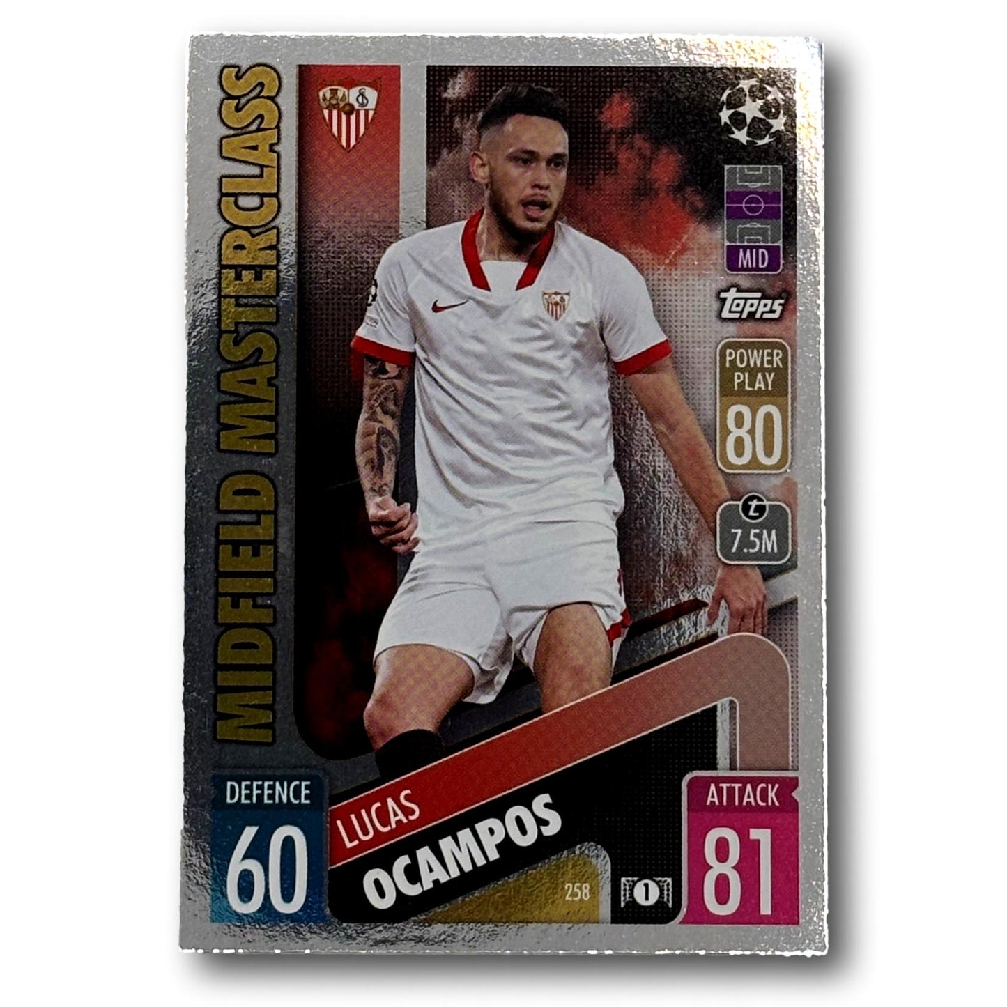 Topps Match Attax 2021/22 - Midfield Masterclass - Lucas Ocampos