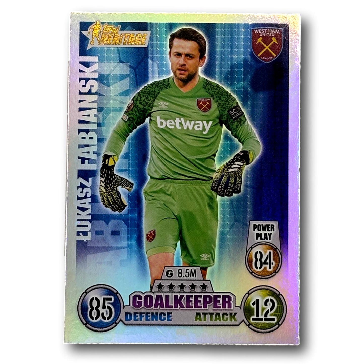 Topps Match Attax 2021/22 Heritage - Goalkeeper - Łukasz Fabiański