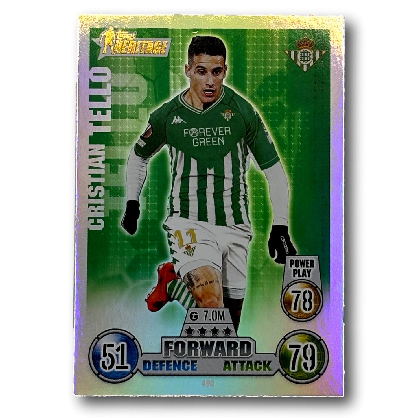 Topps Match Attax 2021/22 Heritage - Forward - Cristian Tello