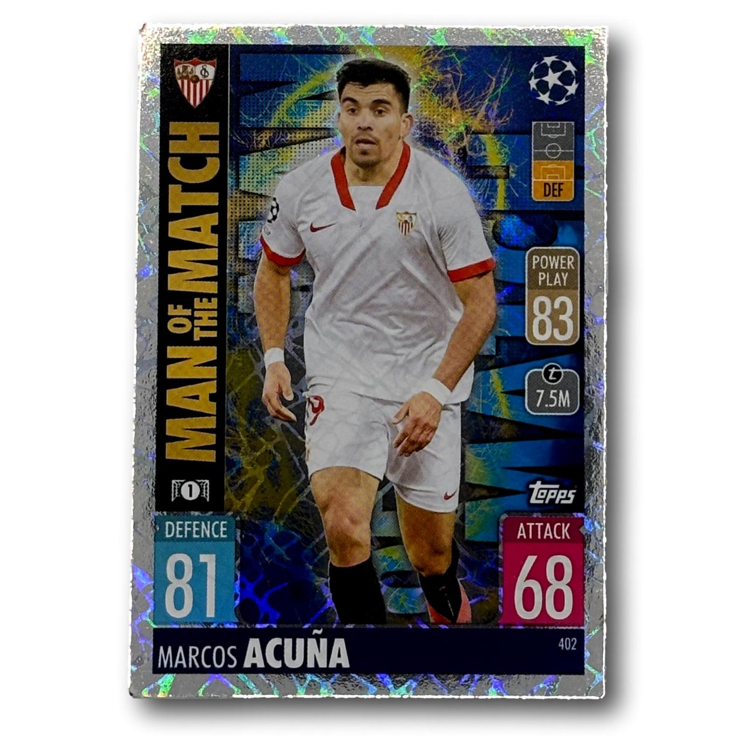 Topps Match Attax 2021/22 - Homme du match - Marcos Acuña