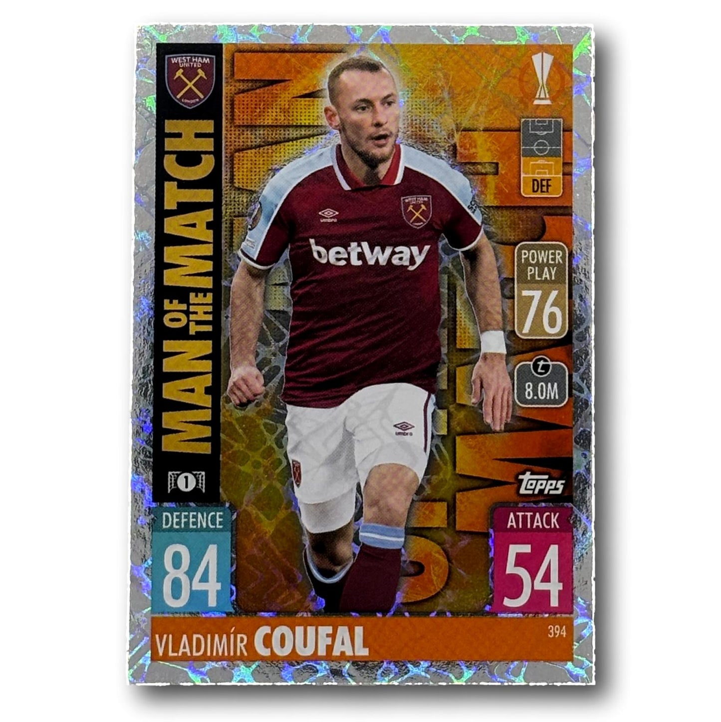 Topps Match Attax 2021/22 - Man of the Match - Vladimír Coufal