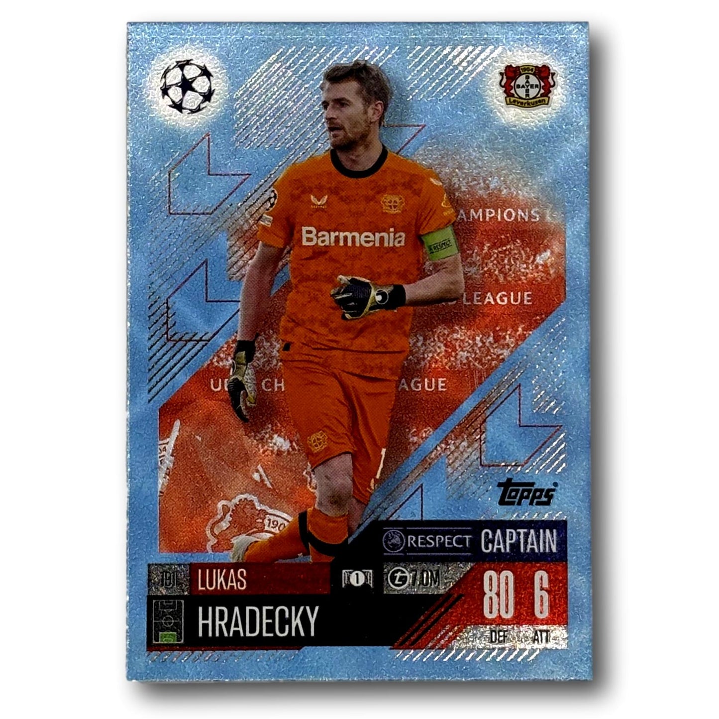 Topps Match Attax 2024/25 - Captain Crystal Parallel - Lukas Hradecky