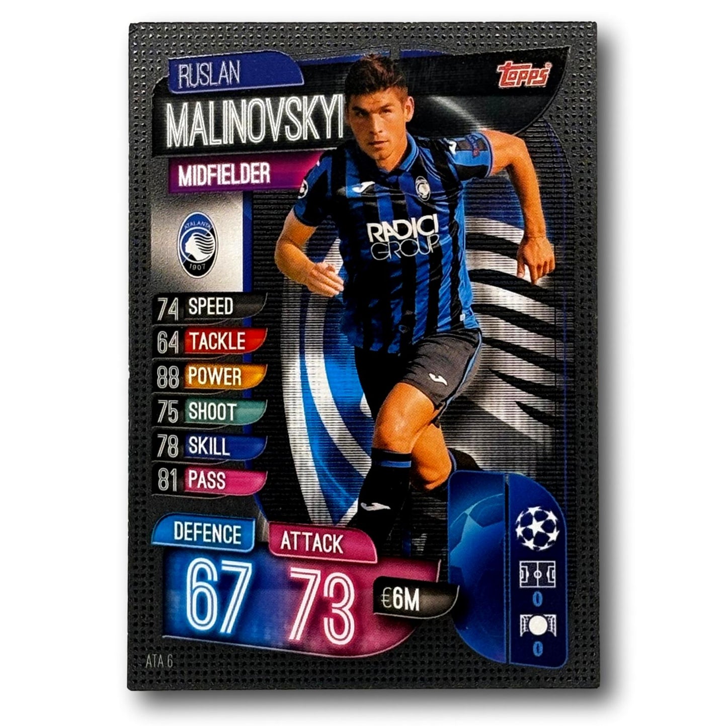 Topps Match Attax 2019/20 - Milieu de terrain - Ruslan Malinovskyi