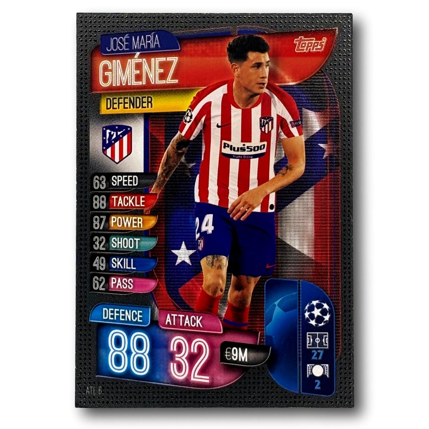 Topps Match Attax 2019/20 - Défenseur - José María Giménez