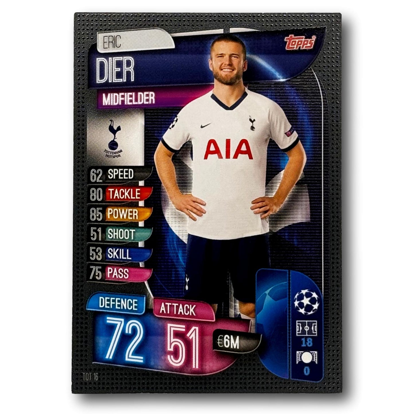 Topps Match Attax 2019/20 - Milieu de terrain - Eric Dier