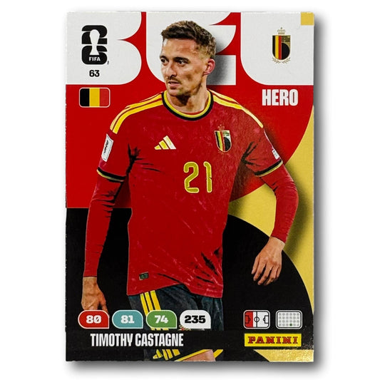 Adrenalyn Coupe du Monde de la FIFA 2026 - Timothy Castagne #63