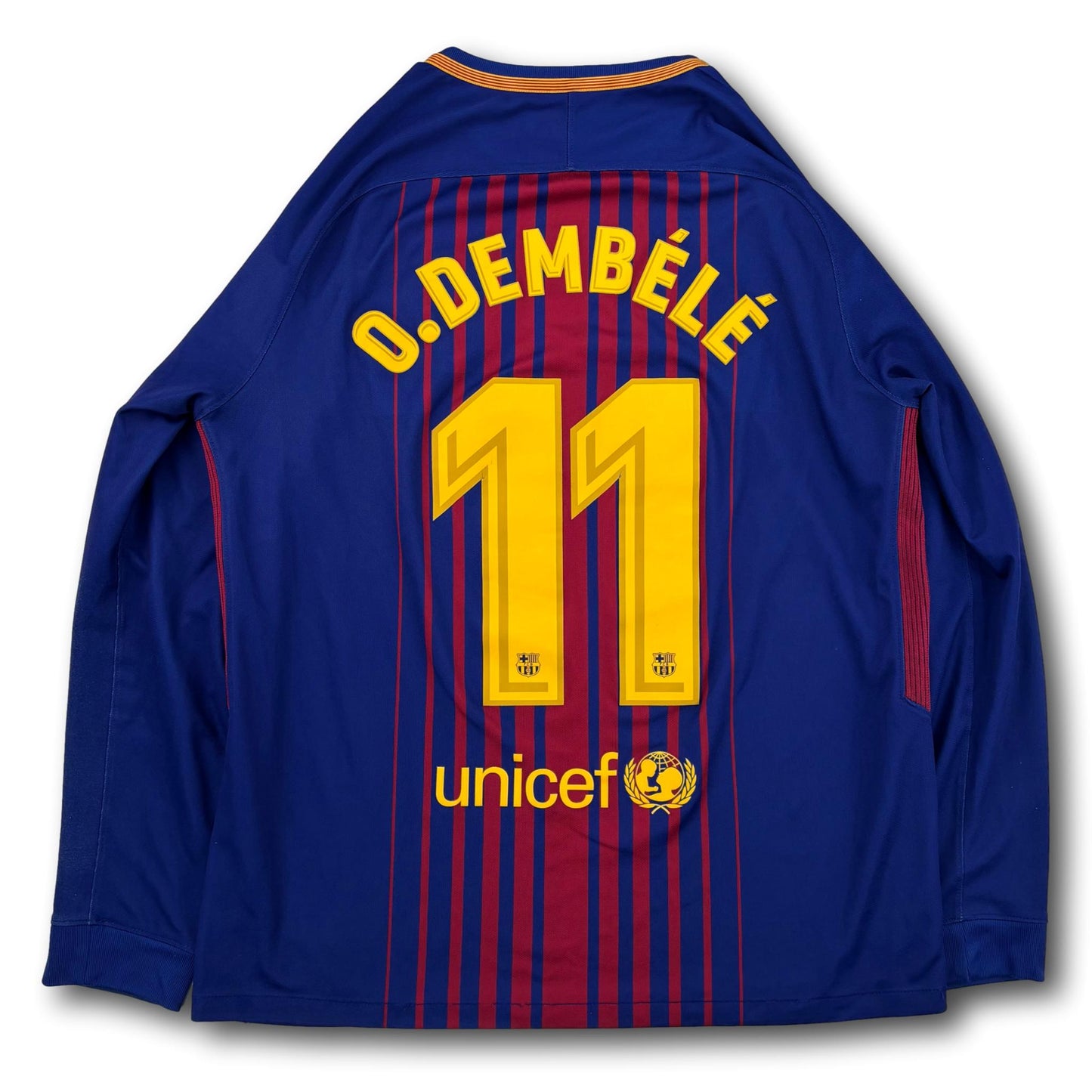 FC Barcelona - 2017-18 - Home - L - Nike - O. Dembélé #11